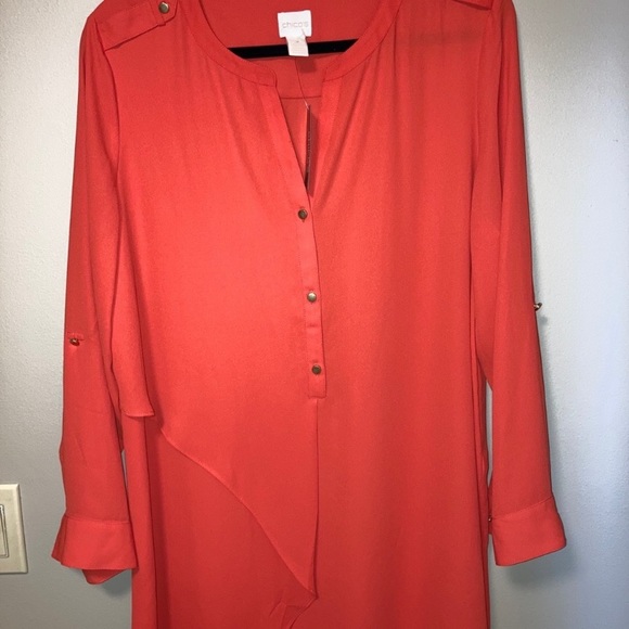 TWO! Chico’s Stylized Utility Long Tunic - Picture 7 of 8